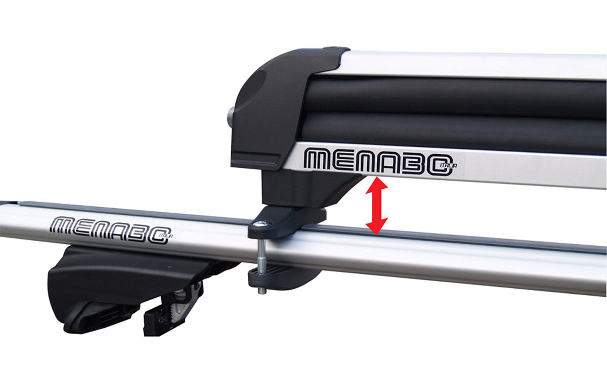 Menabo Kit fissaggio Iceberg per barre acciaio KIT 4 Pezzi per due portasci