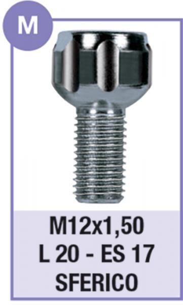 Cora Serie 4 bulloni antifurto per ruote modello M