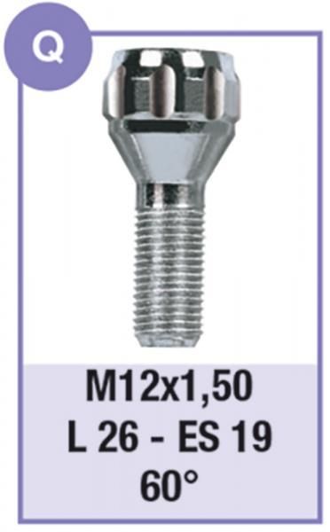 Pernos de rueda antirrobo Cora Serie 4 modelo Q