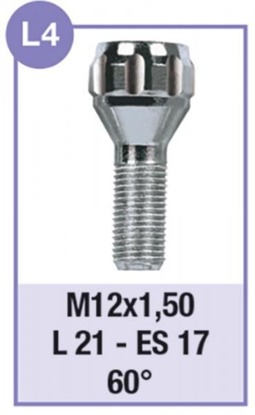 Cora Series 4 Diebstahlsicherungs-Radbolzen Modell L4