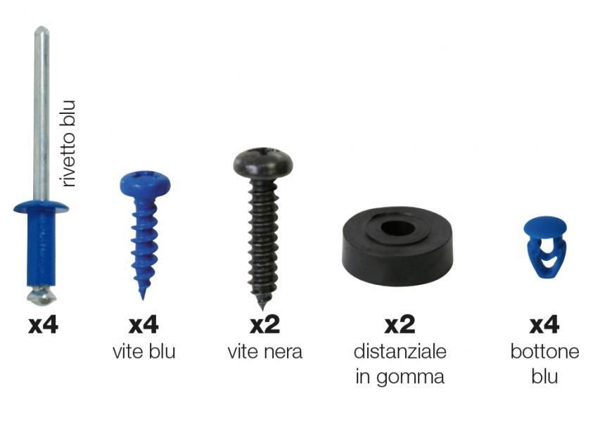 Cora Portatarga anteriore in plastica con kit fissaggio