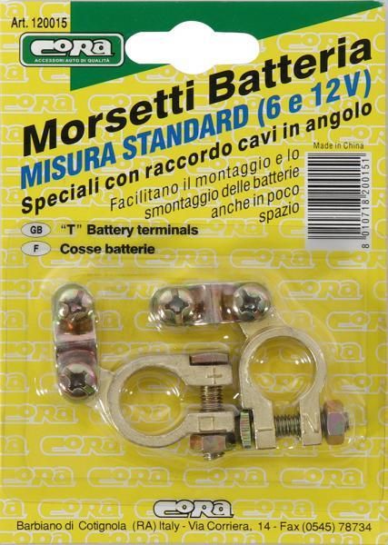 Cora L-shaped battery terminals