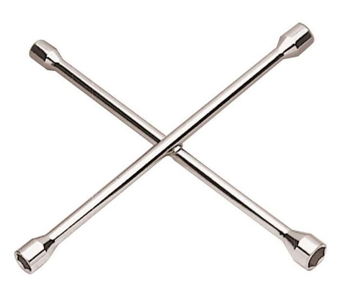 Llave para pernos de rueda cruzada cromada Cora