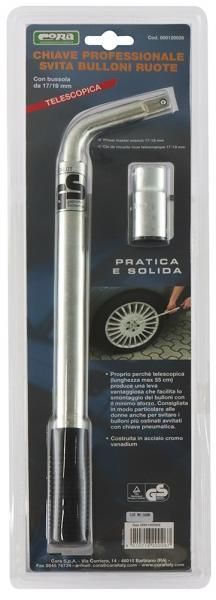 Llave para pernos de rueda telescópica Cora