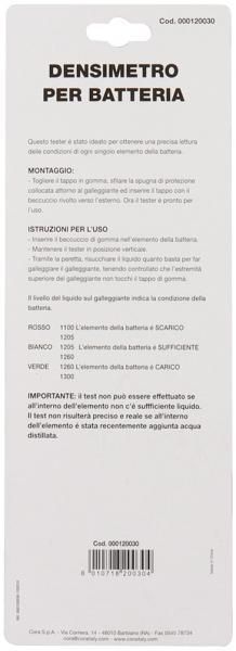 Cora Tester batteria con densimetro