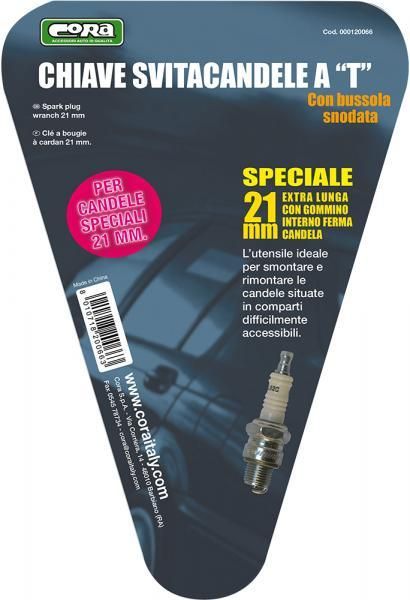 Llave para bujías Cora de 21 mm de largo