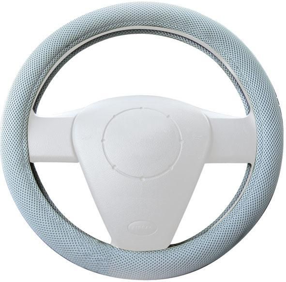 Funda de volante de tela gris Cora