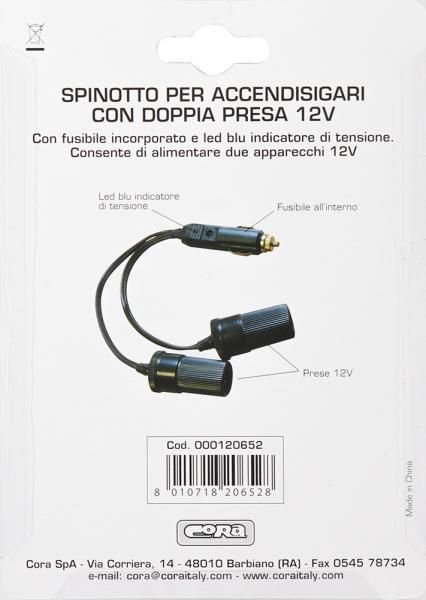Cora Sdoppiatore presa accendisigari 12V