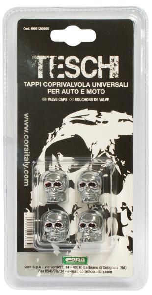 Tapas de válvula de calavera universales Cora