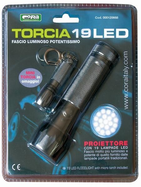 Cora Torcia 19 Led + Portachiavi 1 Led