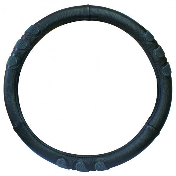 Cora Fabric Steering Wheel Cover with Non-Slip Silicone Grips