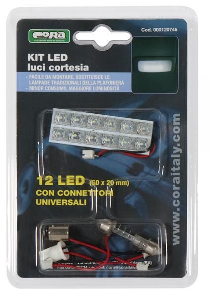 Luz de cortesía Cora 12 LEDs 60x20 mm