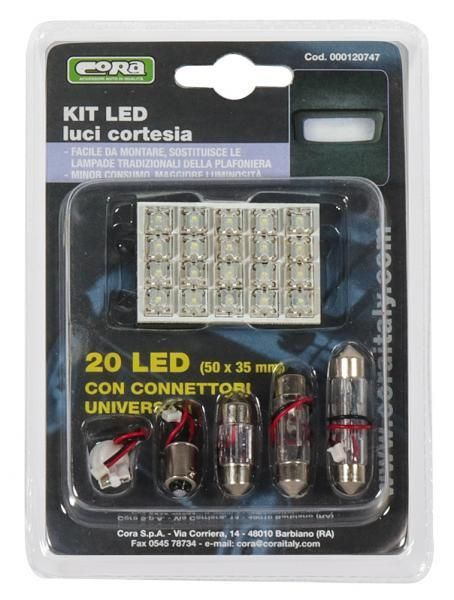 Cora Luce di cortesia 20 led 50x35 mm