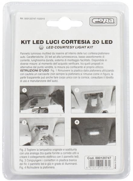 Cora Luce di cortesia 20 led 50x35 mm