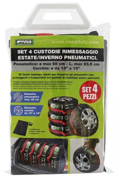 Cora Set mit 4 Reifenabdeckungen für Reifen mit einem maximalen Durchmesser von 65 cm