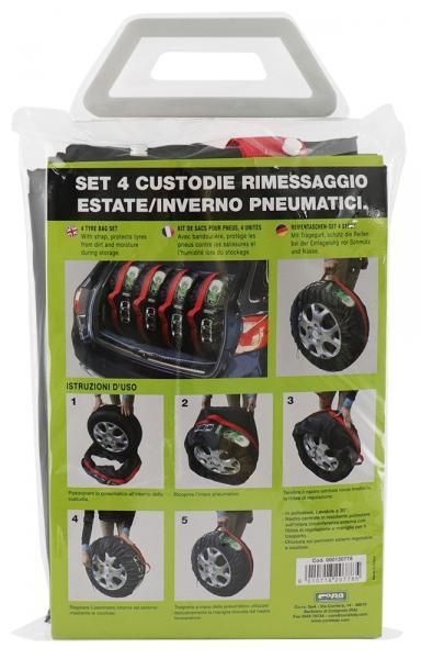 Cora Set de 4 fundas para neumáticos con diámetro máximo de 65 cm