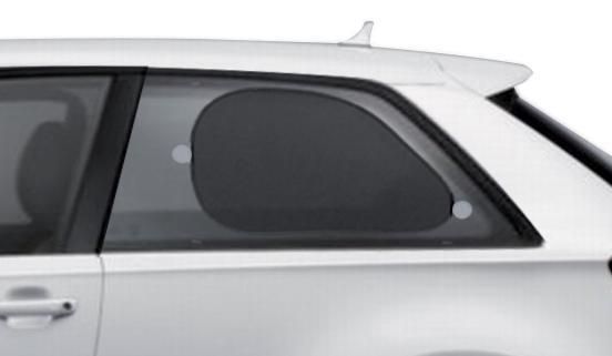 Cora Tendine parasole laterali a trapezio nere 65x38 cm