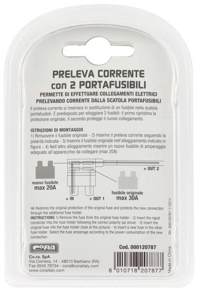 Cora Sdoppiatore circuito fusibile standard