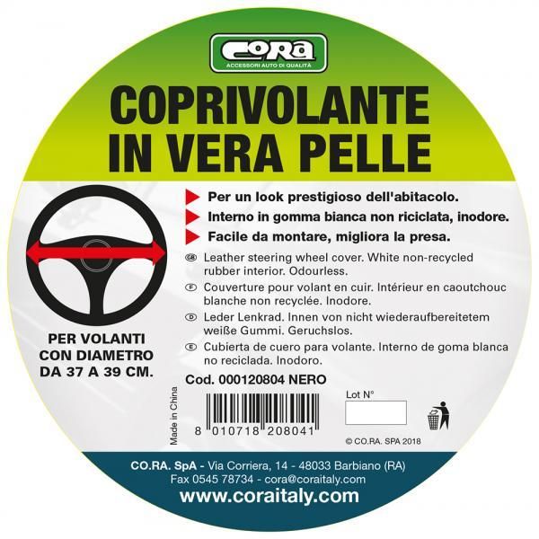 Funda de volante de cuero Cora
