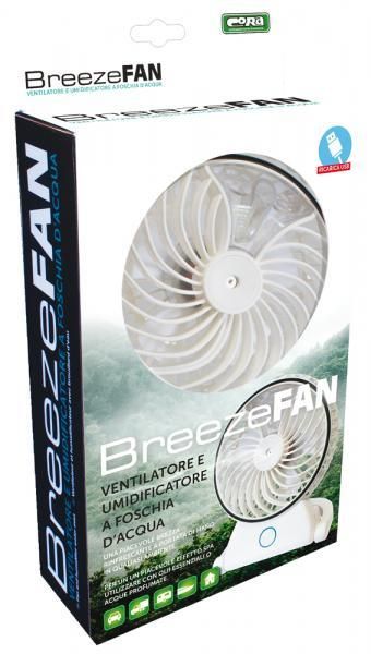 Cora Ventilatore/umidificatore ricaricabile BreezeFan