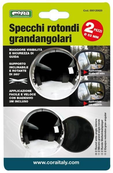 Cora Coppia specchietti rotondi grandangolari