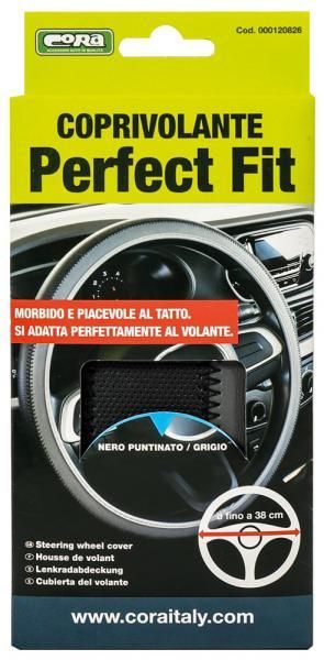 Cora Coprivolante Perfect Fit nero puntinato/grigio