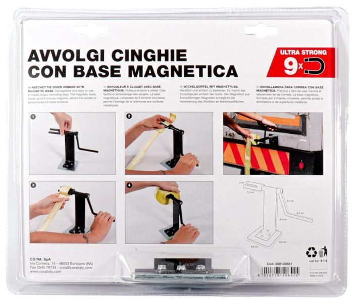 Cora Avvolgi cinghie con base magnetica