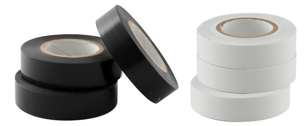 Cora Packung mit 6 Isolierbändern 10 m x 15 mm (3 schwarz + 3 weiß)