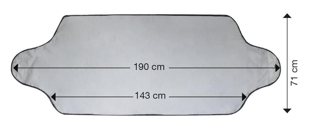 Protector térmico para parabrisas Cora (185 x 70 cm, con funda)