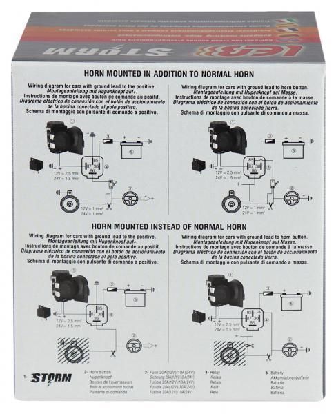 Cora Trompeta electroneumática bitonal 12V