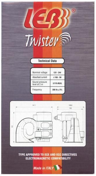 Cora Tromba elettropneumatica monotonale 12V