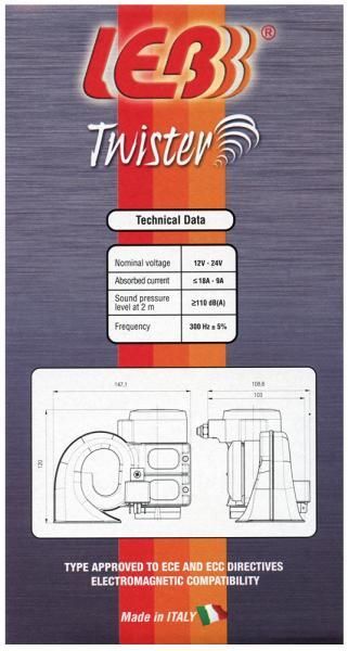 Cora Tromba elettropneumatica monotonale 24V