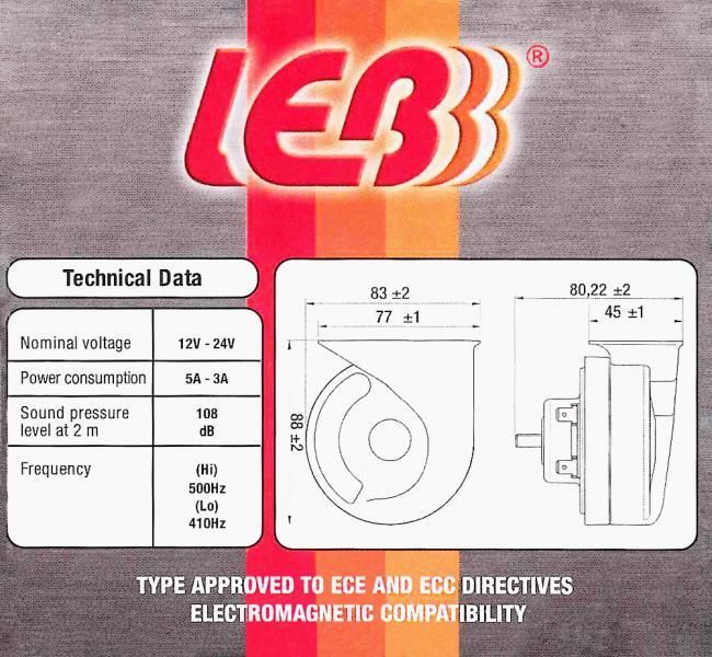 Cora Tromba elettromagnetica TW80/High 12V