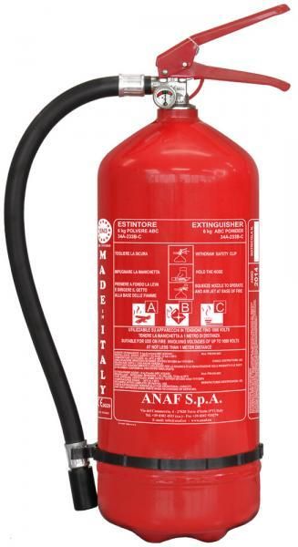 Cora 6 kg ABC-Pulverfeuerlöscher mit Ständer und Manometer