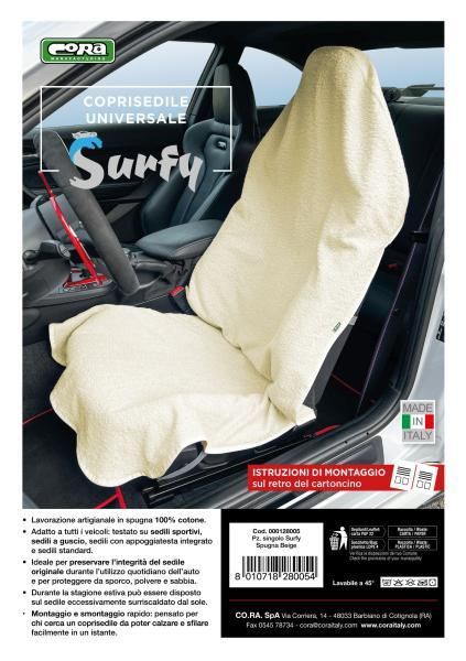 Cora Cora 000128005 Piper universal front seat covers in brown textile paper
