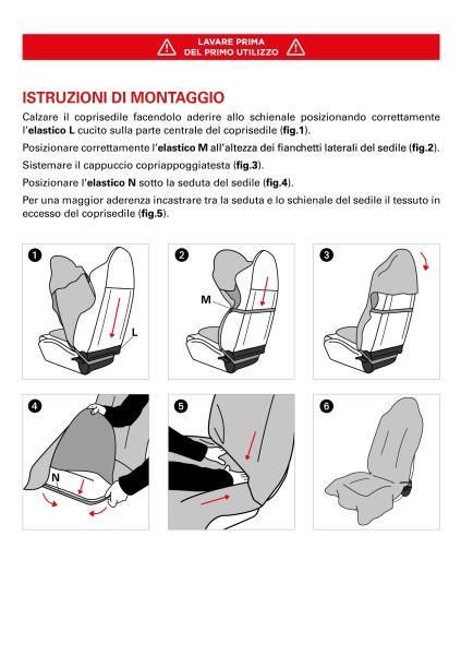 Cora Cora 000128005 Coprisedili anteriori universali Piper carta tessile avana