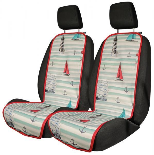 Cora Universal Front Seat Covers Tanga Doubleface Sea/Textile Paper