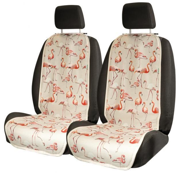 Cora Universal Front Seat Covers Tanga Doubleface Flamingos/Textile Paper