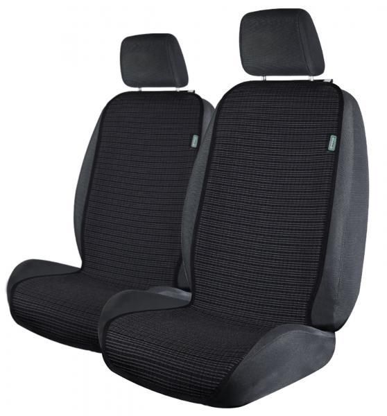 Cora Universal Front Seat Covers Tanga Doubleface Striped Black/Textile Paper