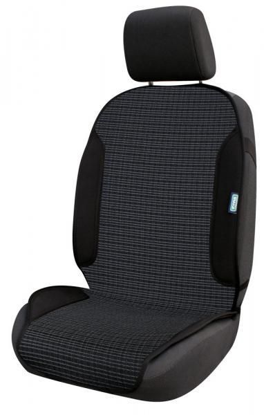 Cora Universal Front Seat Cover Fisiocomfort Black Striped Fabric
