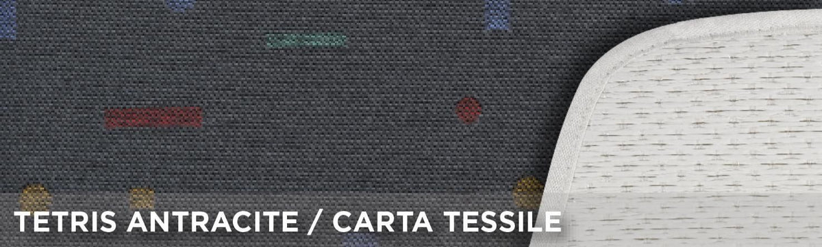 Cora Coprisedili anteriori Tanga Doubleface cotone tetris antracite/carta