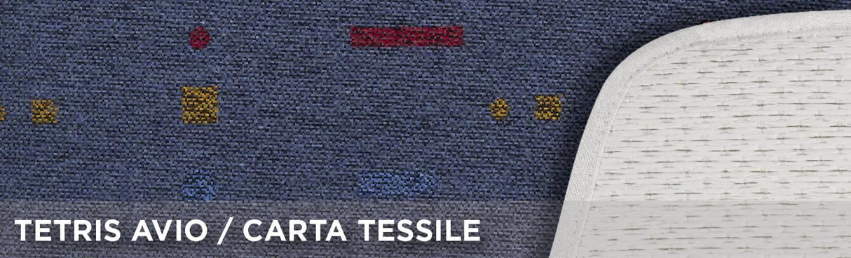 Cora Universal Front Seat Covers Tanga Doubleface Cotton Tetris Air Force/Paper