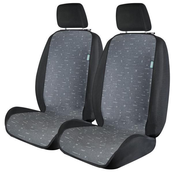Cora Front Seat Covers Tanga Doubleface Cotton Tetris Grey/Paper