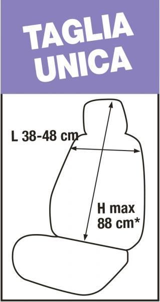 Vordersitzbezug Stretch-Poncho Baumwollmischung Anthrazit Cora