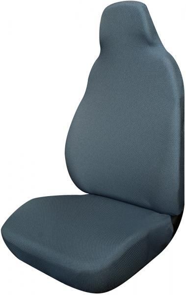 Cora Front Seat Cover Poncho Stretch Fabric Cotton Blend Air Force Blue