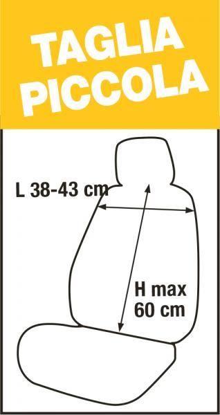 Cora Coprisedili anteriori Espresso Deluxe tg. piccola tessuto cotone trapuntato antracite