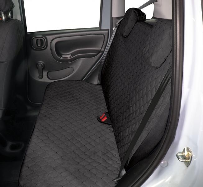 Fundas de asiento Cora Complete Series Espresso Deluxe, tamaño grande, traseras, de longitud completa, tela de algodón acolchada, color antracita