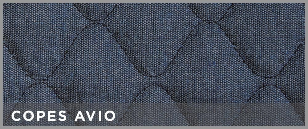 Cora Complete set of custom seat covers for Fiat Panda 03> 4 rear seats, full quilted cotton fabric, aviation blue