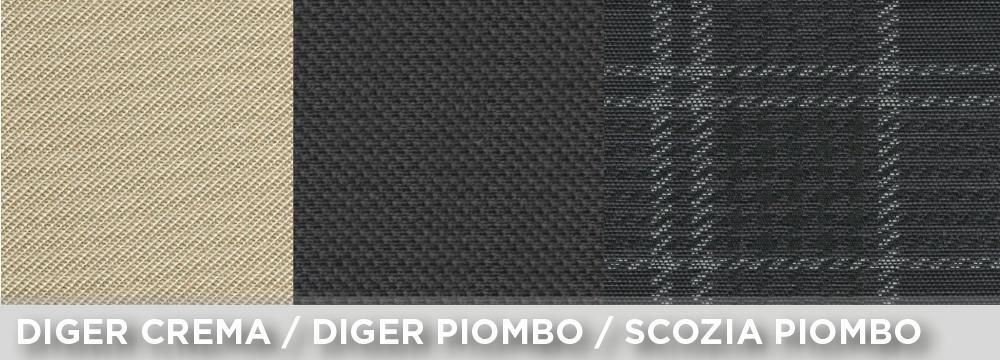 Cora Komplettes Set maßgefertigter Sitzbezüge für Fiat 500 ab Baujahr 2007 aus grau/cremefarbenem Baumwollmischgewebe mit Tartanmuster.