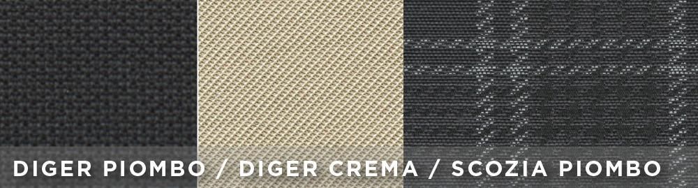 Coprisedili anteriori personalizzati Fiat 500 07> tessuto misto cotone scozzese grigio/panna